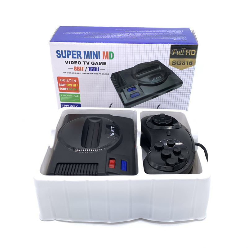 SJA MD Mini TV HD Game Machine 8-Bit 16-Bit Retro Domestic Game Machine Retro Super Arcade