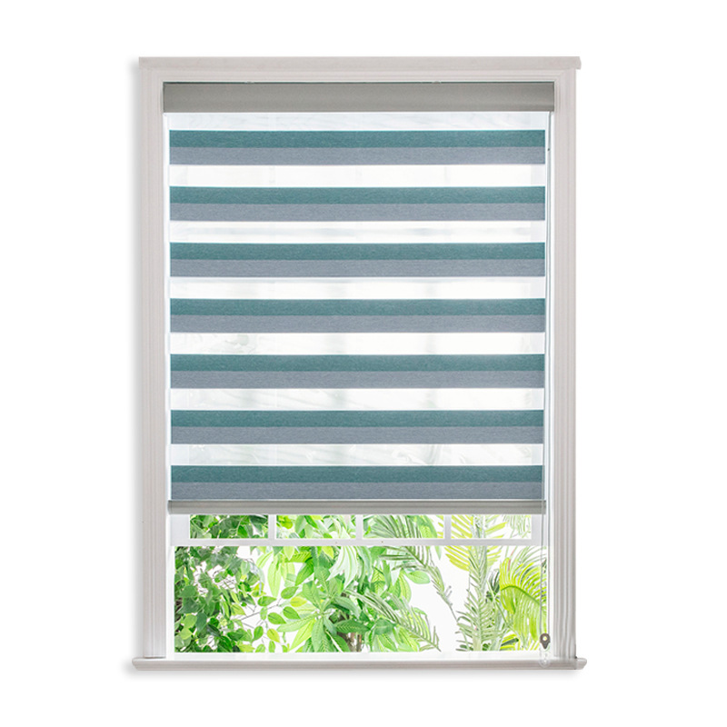 European New Style Shading Soft Gauze Curtain Price Increase Encryption Double-Layer Waterproof Curtain Study Living Room Manual Roller Shutters