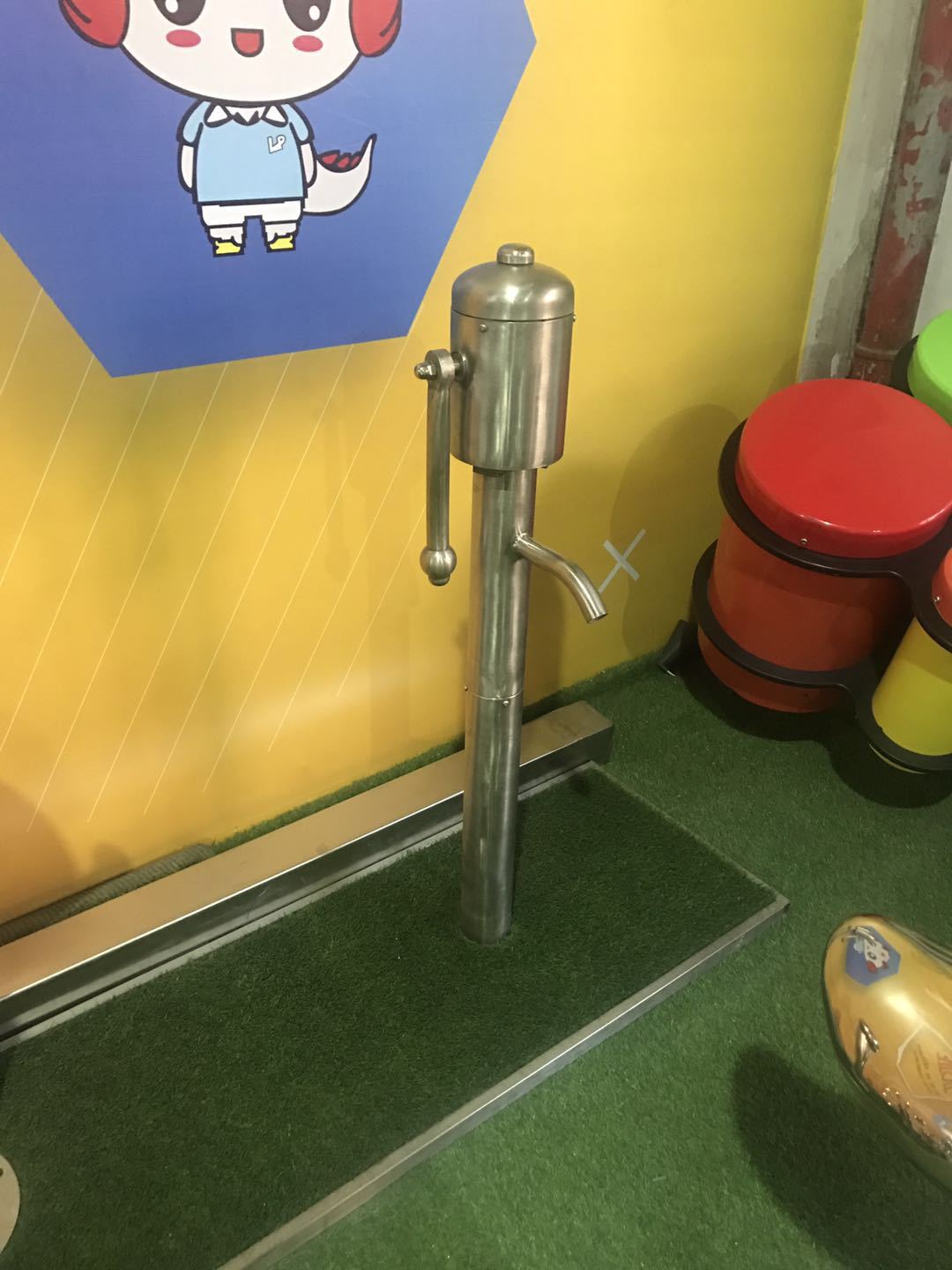 不锈钢戏水设备科普景观水上乐园儿童自行车取水器阿基米德取水器