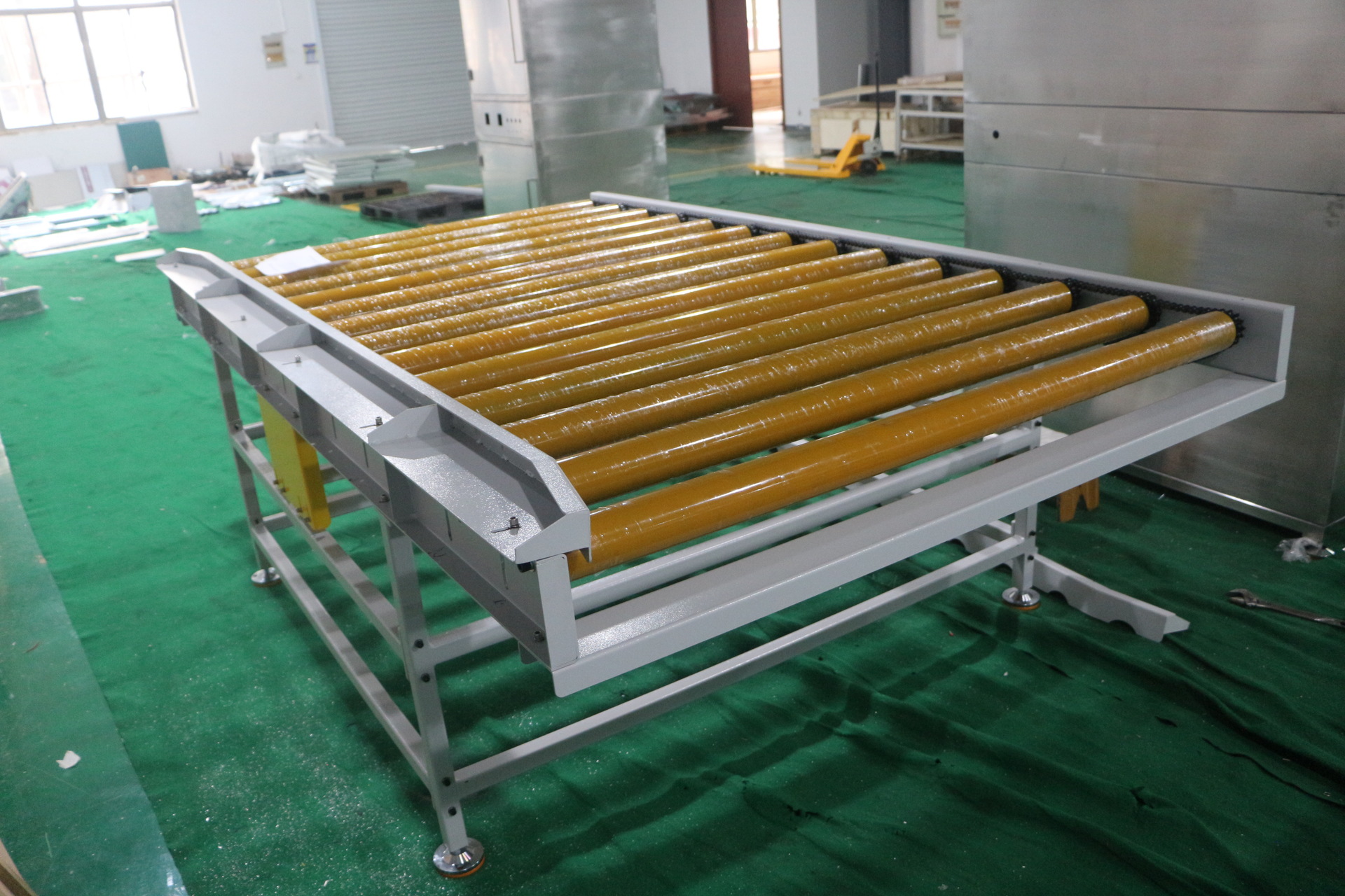 厂家供应滚筒线 包胶滚筒输送线动力辊筒输送机仓储物流传送线