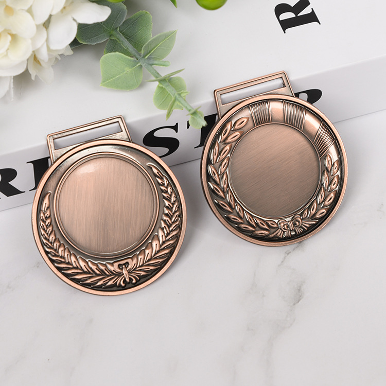 Competition Blank Universal Wheat Medal in Stock Wholesale Zinc Alloy Games Commemorative Medal Customized Activity Medal