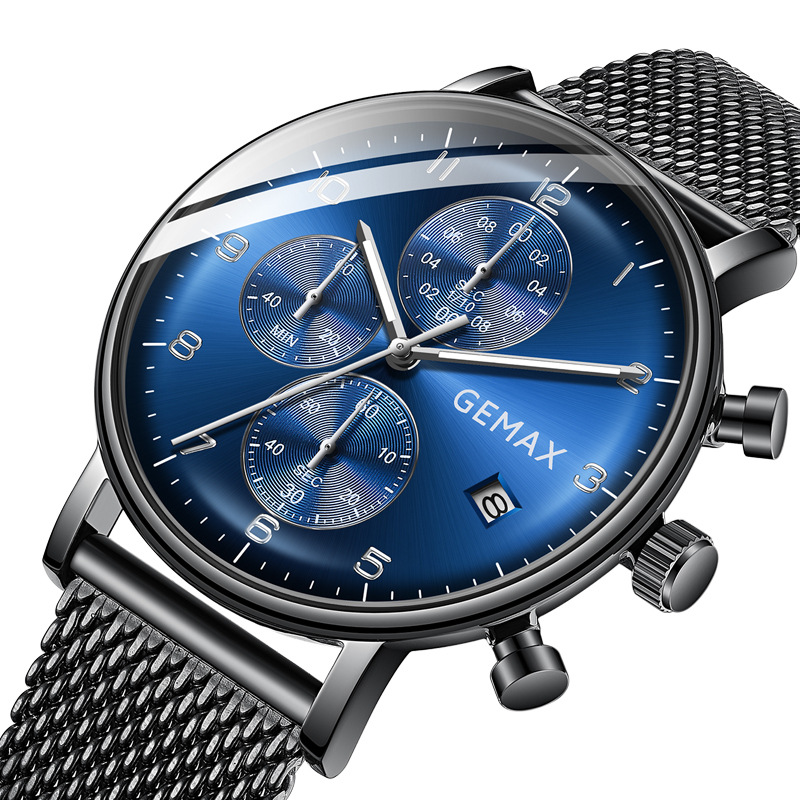 gemax/格玛仕 男表防水手表男士夜光时尚多功能计时石英表 8217w