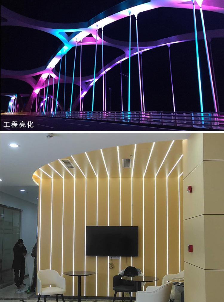 厂家批发led柔性灯带 360度发光pvc硅胶灯带220v广告造形圆管灯带