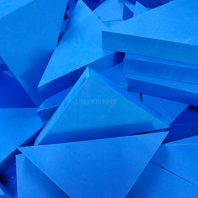 支持定制 紫色硬质防水泡棉三角块儿童教学辅助材料表面光滑海绵