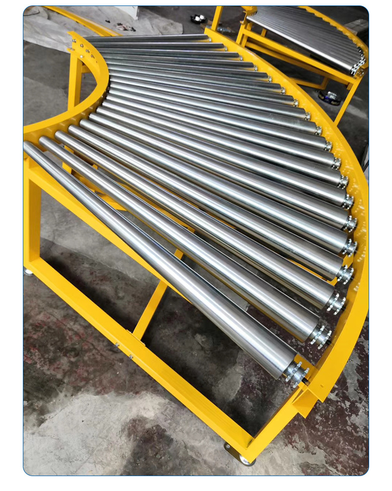 90度180度滚筒转弯机 转弯辊道输送机 电子物流生产线 环形流水线