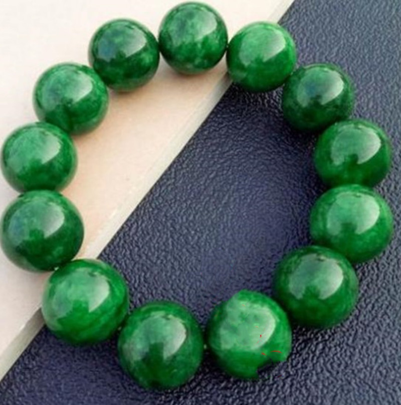 批发玉器翡翠玉手串帝王绿干青翡翠玉手链铁龙生翡翠手串饰品