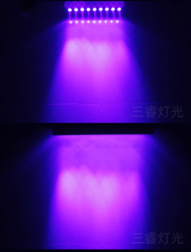 新款9颗紫光uv洗墙灯led舞台设备室内线条灯射灯外墙婚庆酒吧ktv
