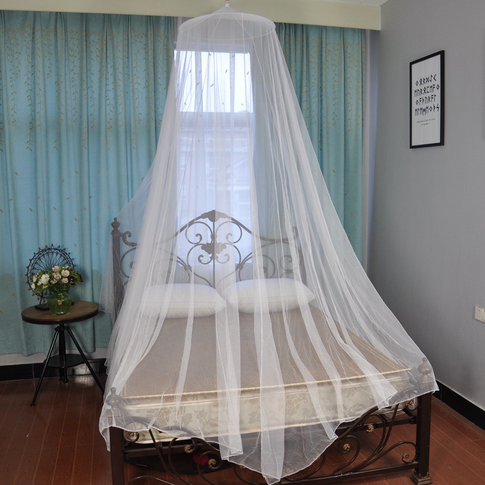 25n生产加工落地蚊帐加密圆顶公主蚊帐无门加高加大学生折叠蚊帐