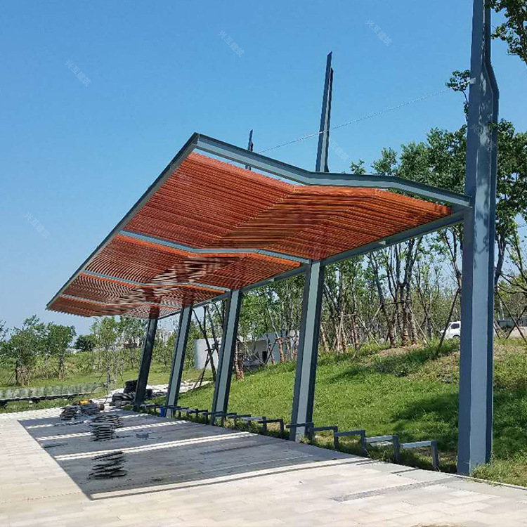 上海厂家户外凉亭定铝合金仿木钢架结构凉亭公园景观亭葡萄架定制