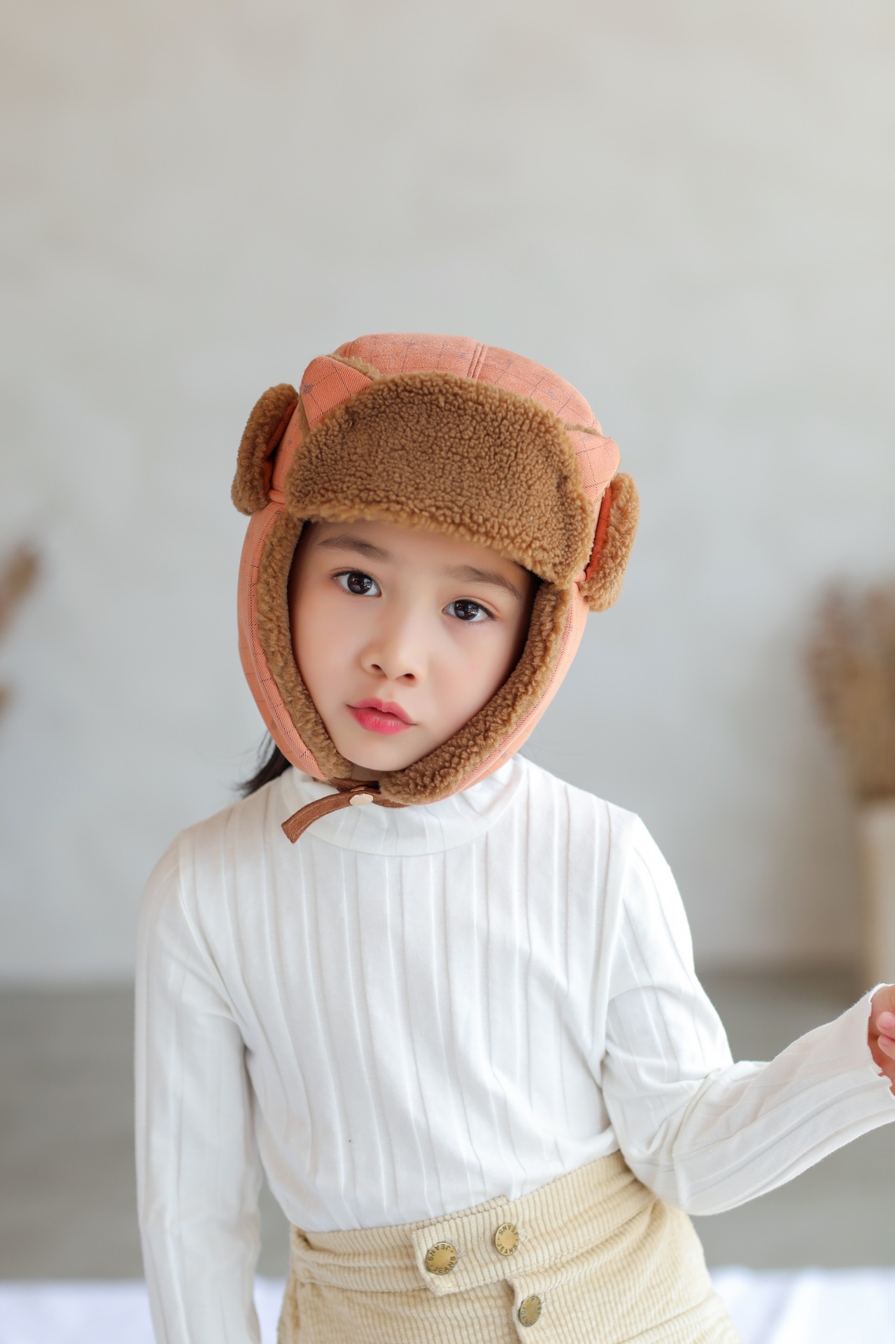 2020韩版女童新款耳朵雷锋帽2-8岁百搭可爱护耳帽滑雪保暖防风帽