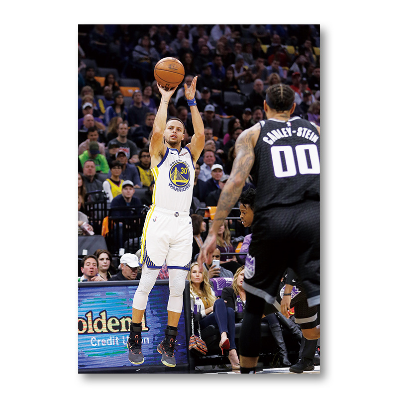 【a1623】库里04白色牛皮纸体育明星海报室内酒吧咖啡馆装饰画