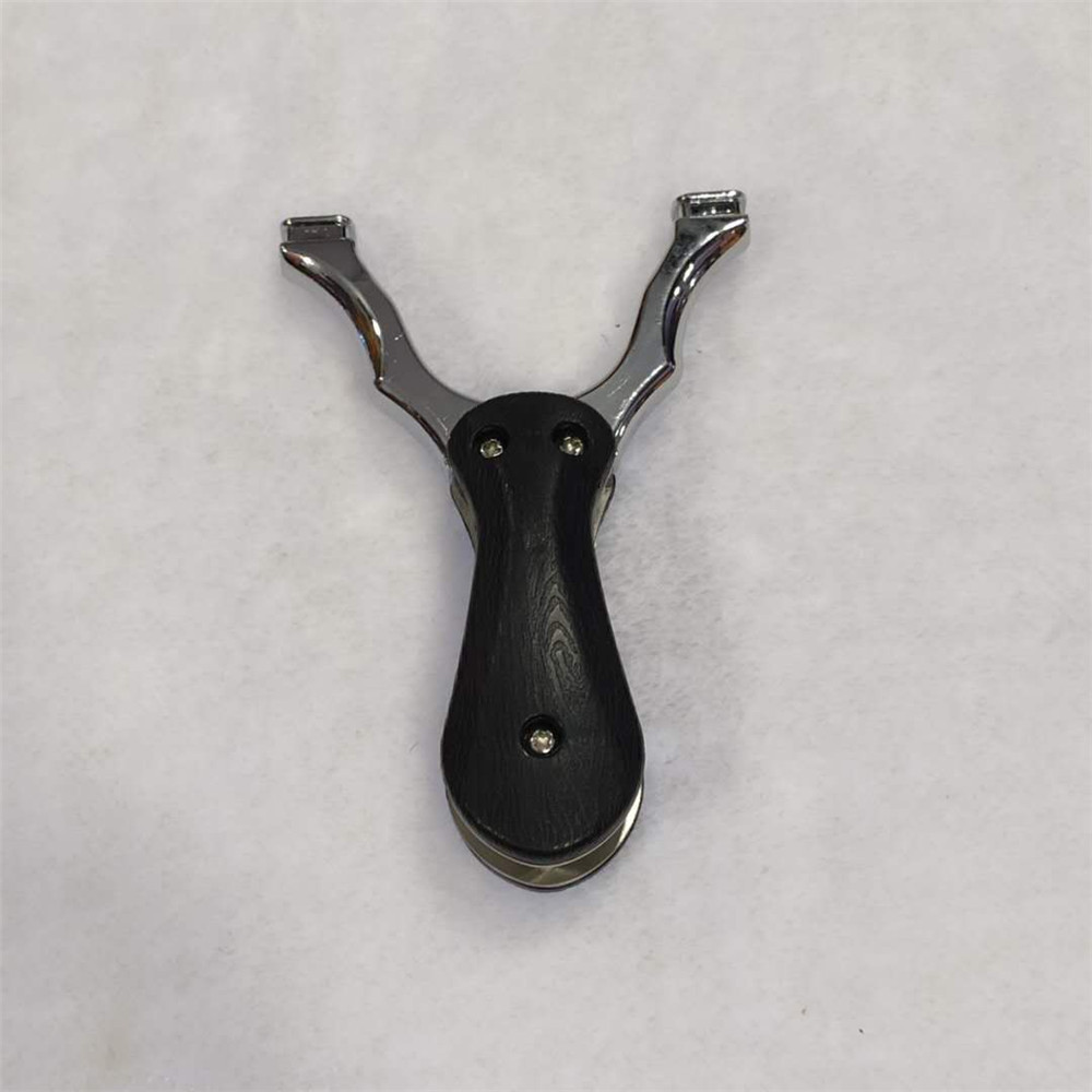 折叠卡特弹弓 小黑豹弹弓折叠扁皮弹弓 304不锈钢钛钢折叠小弹弓