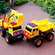 儿童大号玩具挖掘机工程车惯性超大运输货车夜市玩具地摊货源批发