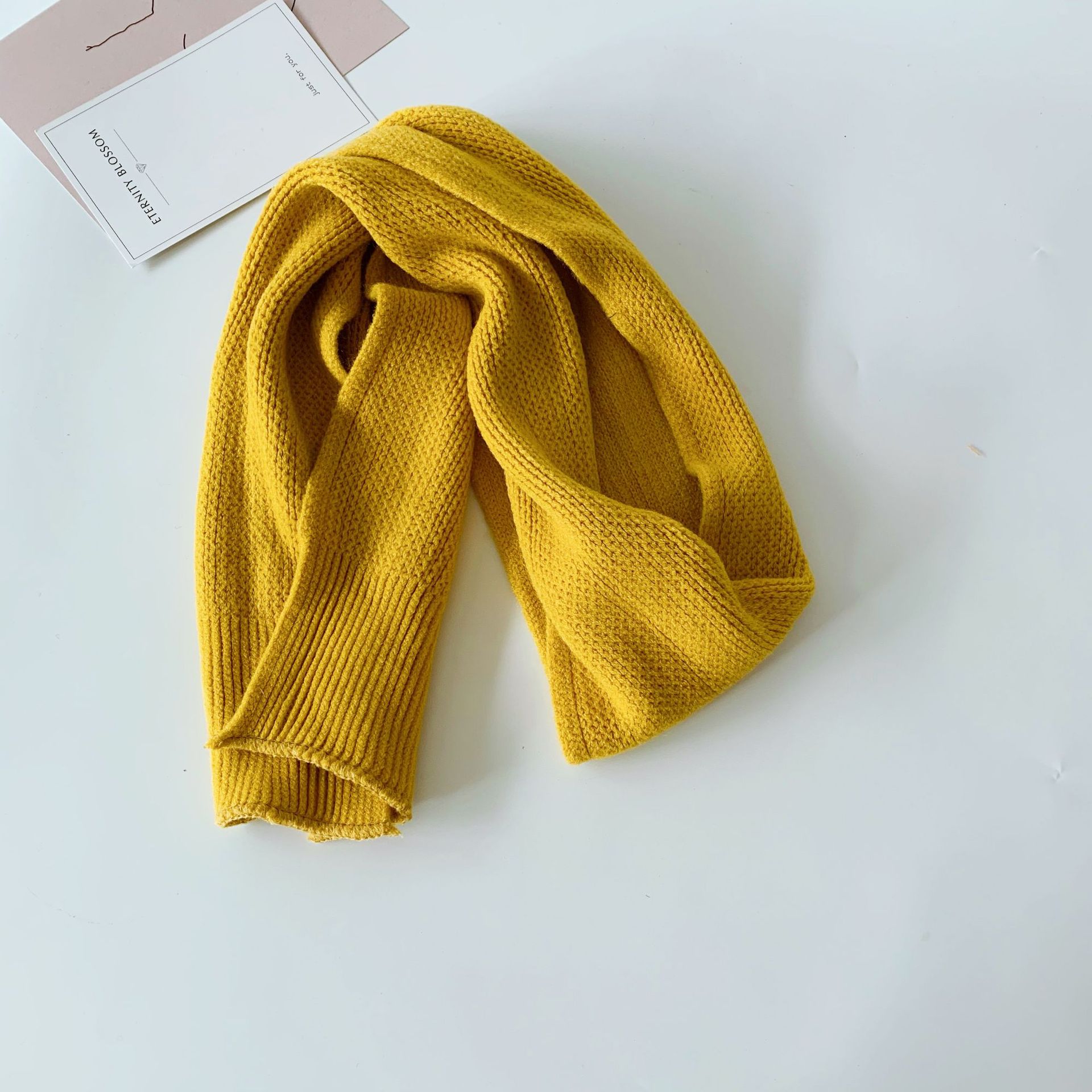 j331韩国秋冬季儿童围巾儿童针织围巾 冬天保暖纯色宝宝毛线围脖