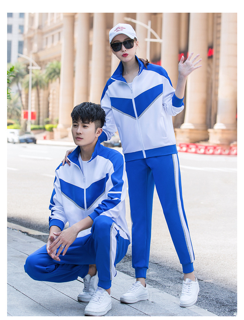 夏季棉质小欢喜初中高中小学生幼儿园学院风情侣亲子运动跑步套装