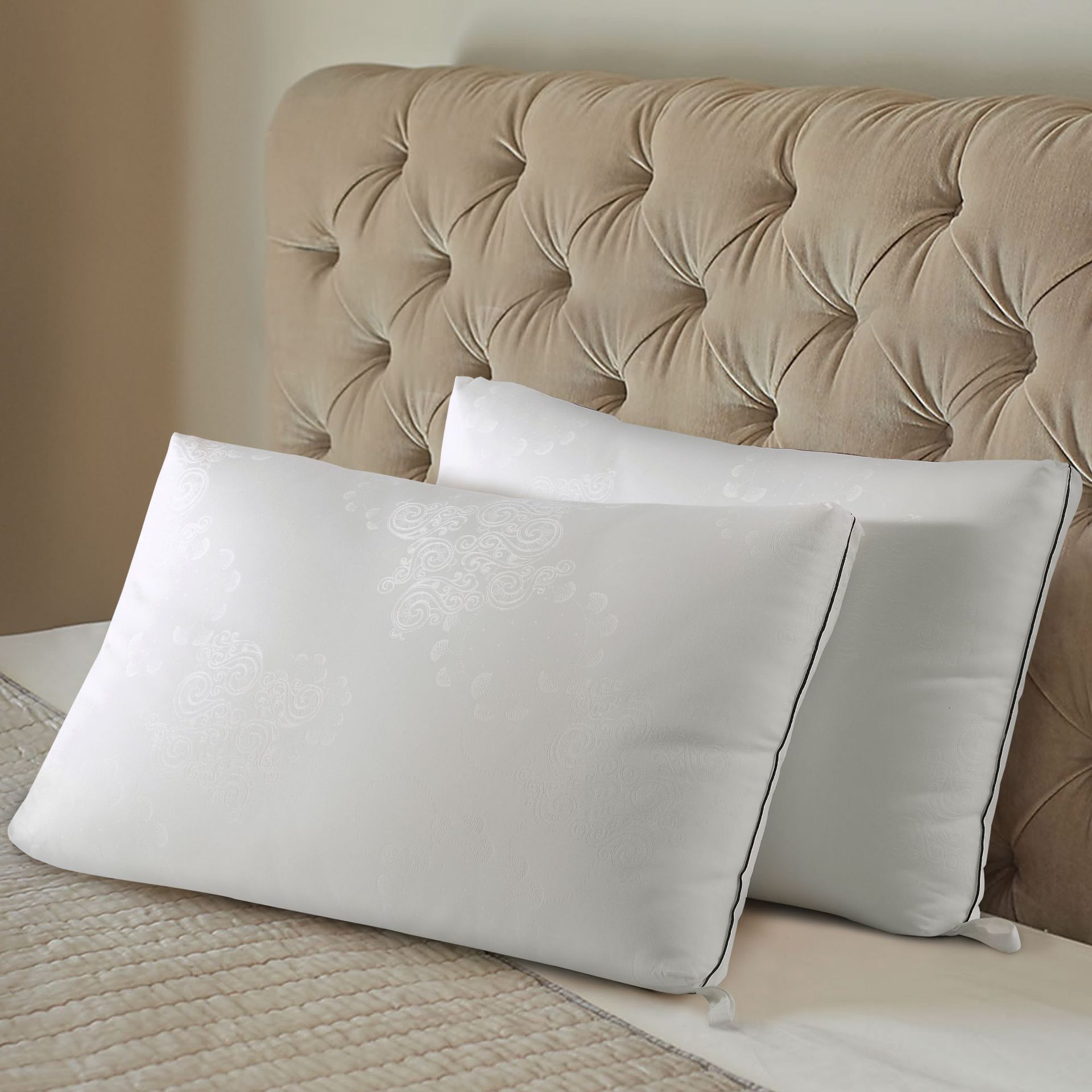 大豆纤维枕头单人护颈椎酒店宾馆提花枕芯柔软双人家用枕头