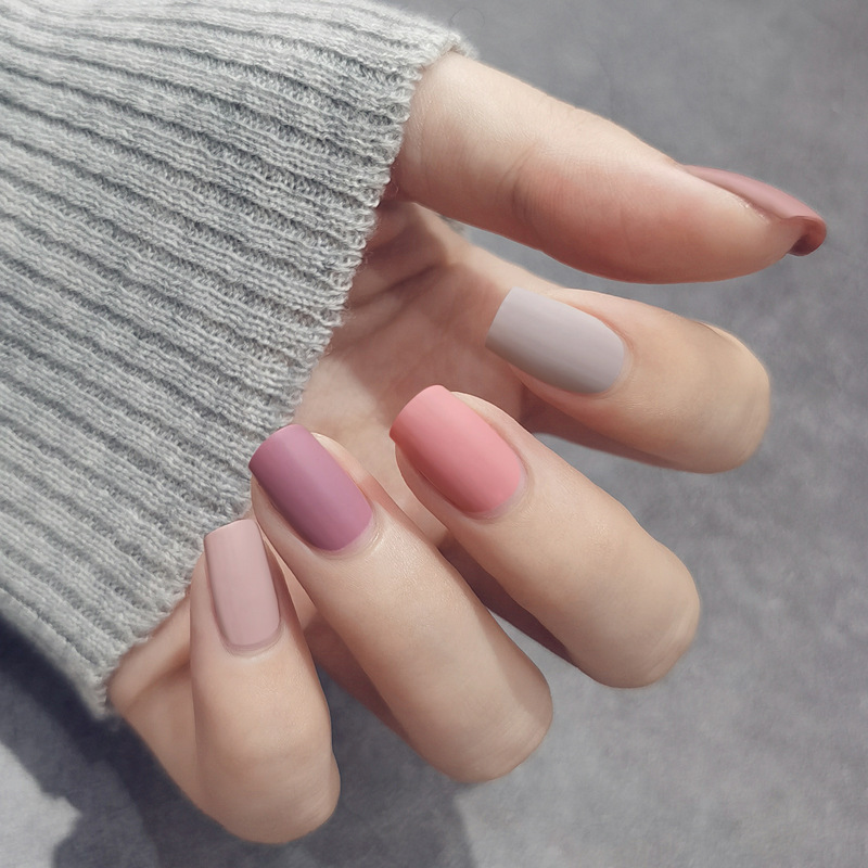 新款哑光免烤指甲油雾面磨砂快干持久不可剥不掉色美甲油厂家直销