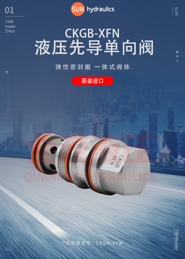 sun 进口原装正品ckgb-xfn液压先导单向阀液压阀方向阀
