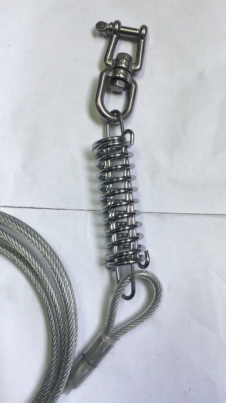 双头拴狗绳牵引绳中小型犬转环加长钢丝绳铁链防咬断狗链子牵狗绳