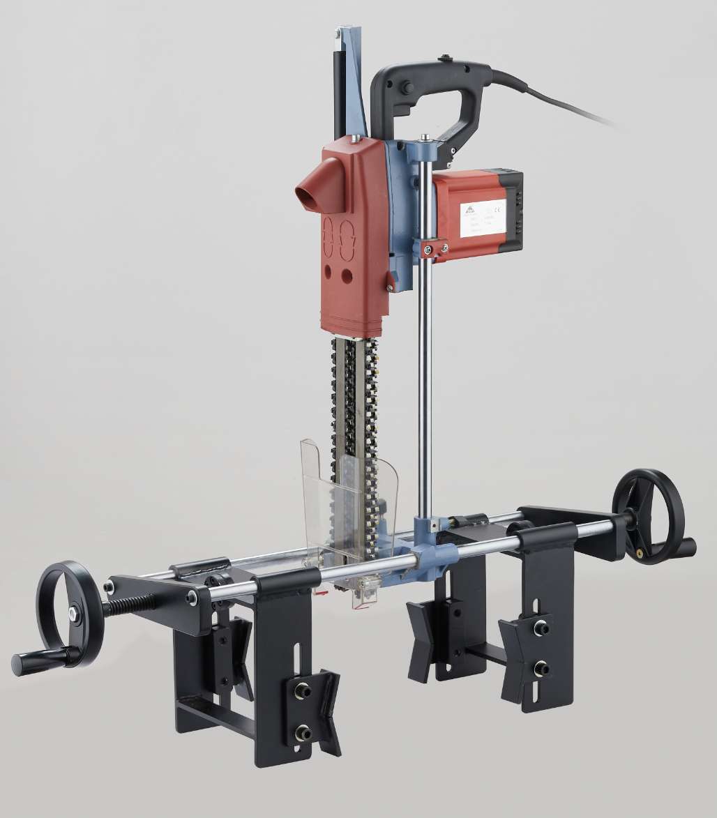 协顺古建开槽机mik-3木屋圆木打方孔榫卯链锯工具 木工小型机械