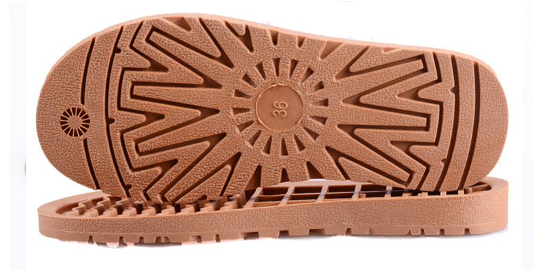 tpr鞋底耐磨耐折橡胶牛筋防滑雪地靴鞋底厂家直销软经典款太阳花