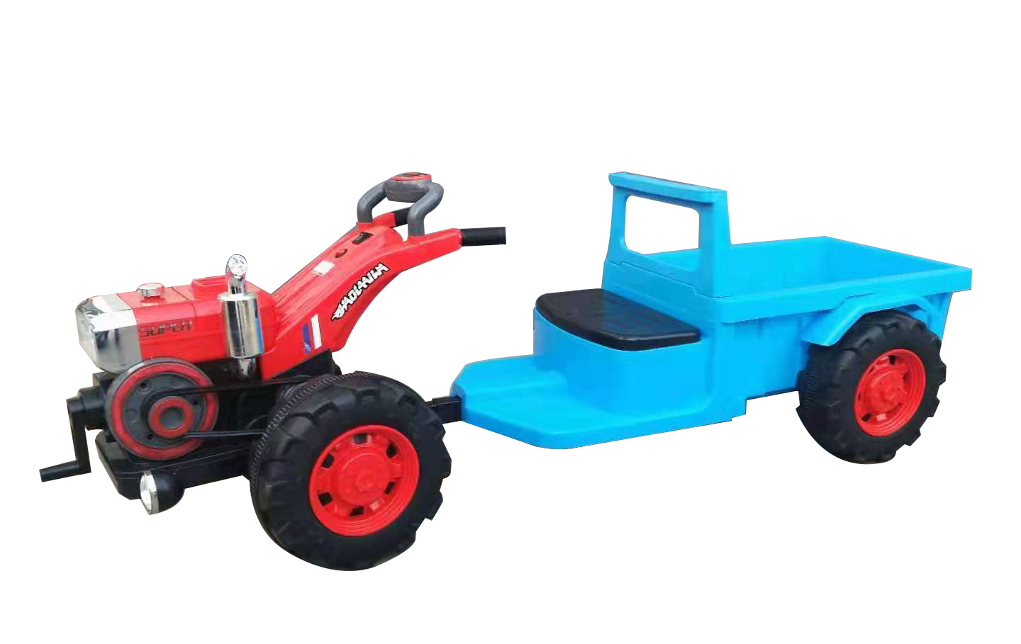 儿童电动扶手拖拉机加大加长加宽宝宝电动车玩具车充电可坐人