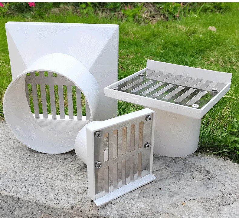 pvc110排水管侧面排水防堵地漏盖75阳台下水道网不锈钢侧排地漏50