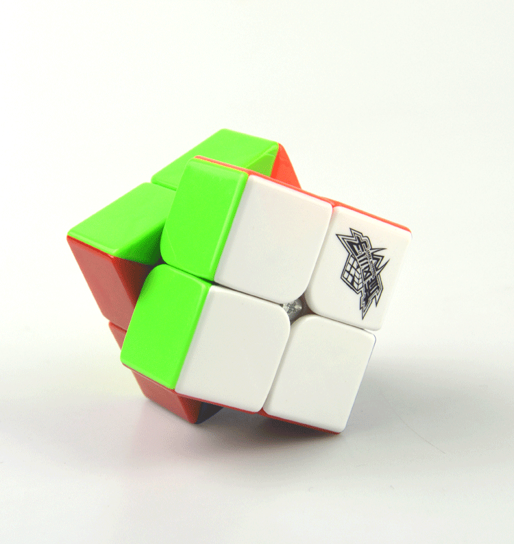 旋风小子飞迪二阶魔方22309彩色免贴纸2阶魔方不掉色附带教程图纸