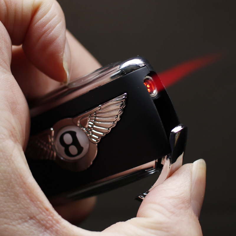 新品宾利跑车钥匙扣带 防风打火机充气豪车点烟器男士 送男友潮流