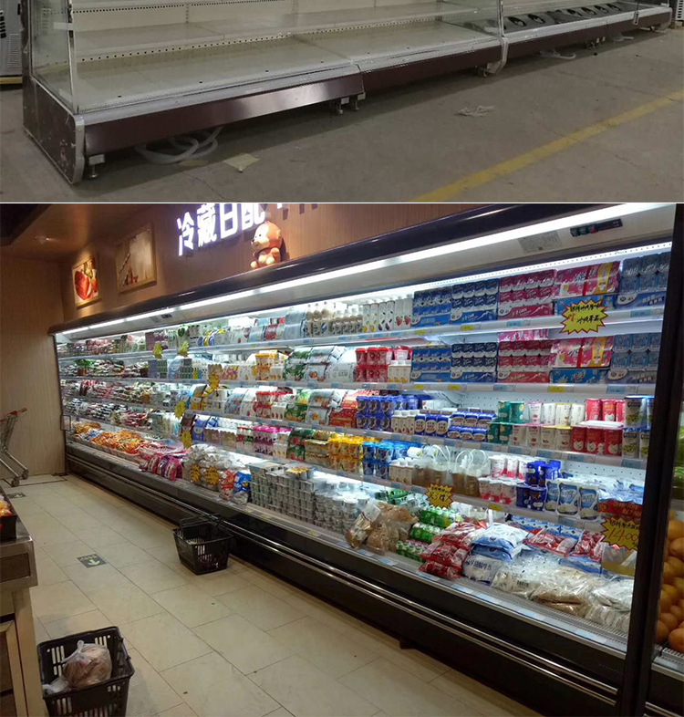 水果保鲜柜商用风幕柜低温奶柜超市陈列柜冷藏展示柜饮料牛奶柜