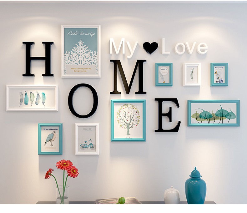 卡悦 现代简约客厅照片墙小清新餐厅卧室创意挂画沙发背景墙组合