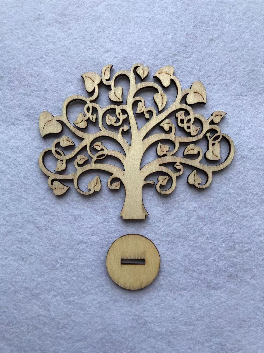 木制创意激光雕刻生命树摆件木制饰品挂件装饰工艺品