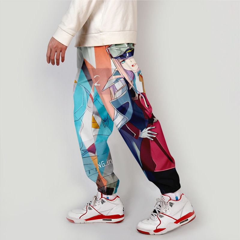 2020新款休闲裤 国家队 动漫周边同款潮数码印花工装裤 裤子定制