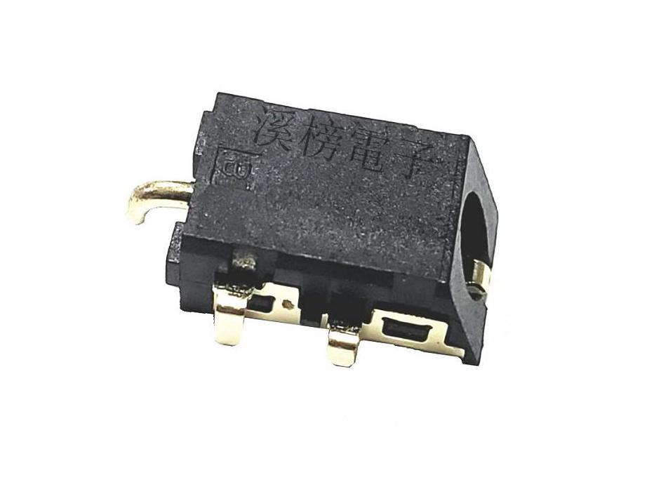 斜口dc插座大功率沉板 斜边沉板dc母座大电流 大电流dc接口斜孔