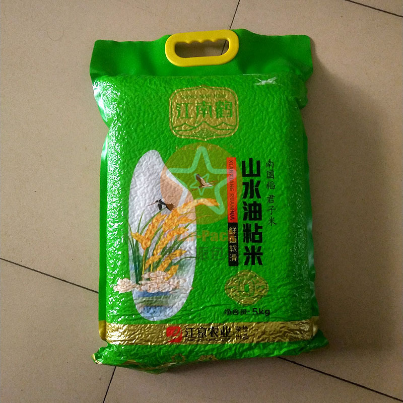 5千克防潮石磨小麦面粉袋 牛皮纸覆膜四边封大米袋