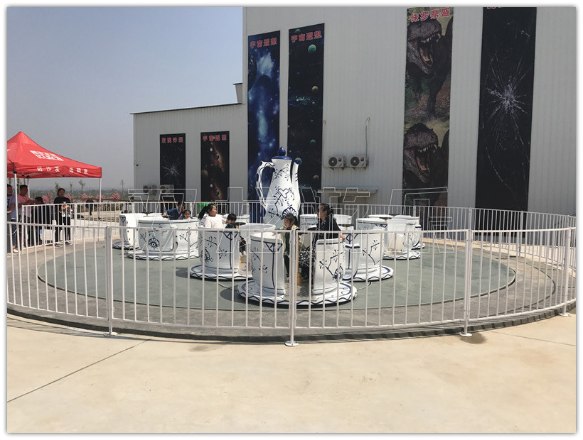 双龙游乐厂家供应 中大型陀螺类游乐设备 9杯旋转咖啡杯