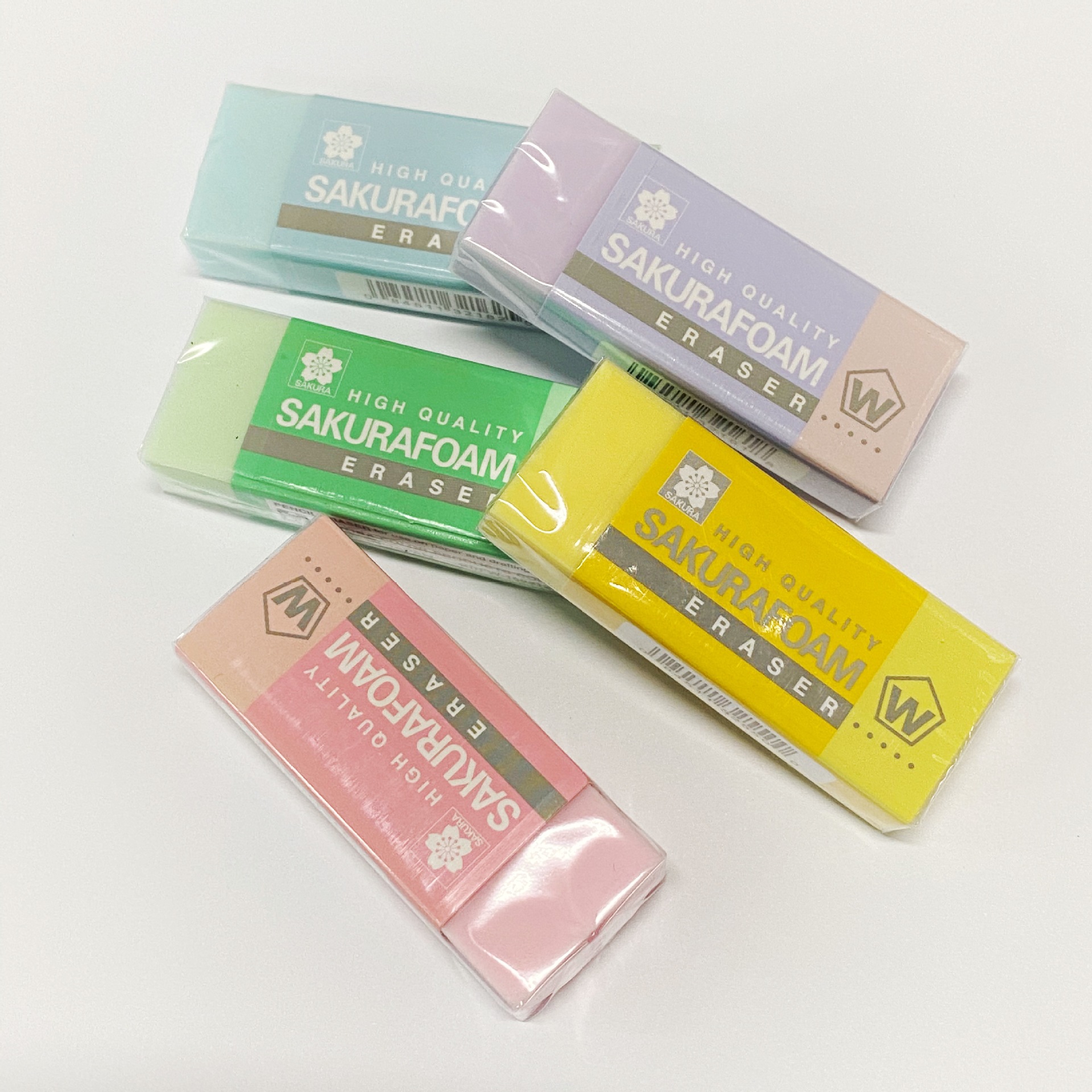 sakura日本樱花文具进口xrfw60橡皮擦w-100书写绘画2b4b学生考试