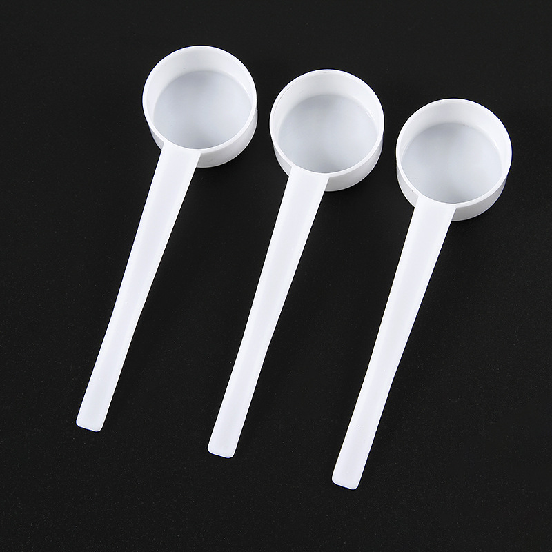 5克pp塑料量勺粉剂液体白色平底勺 10ml奶粉j计量勺 面膜粉定量勺