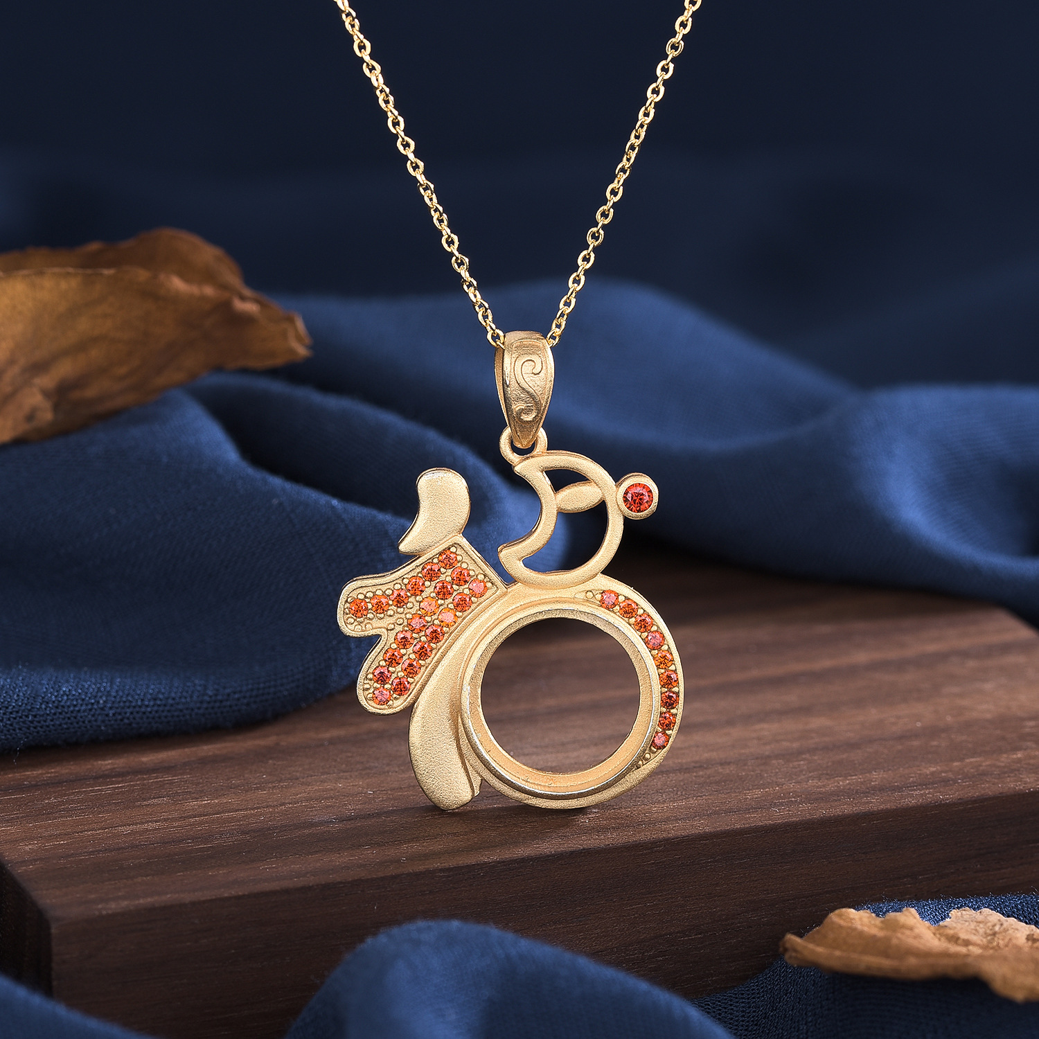 2020新款越南沙金项链福字项链男女吊坠古法传统项链嘻哈项饰沙金