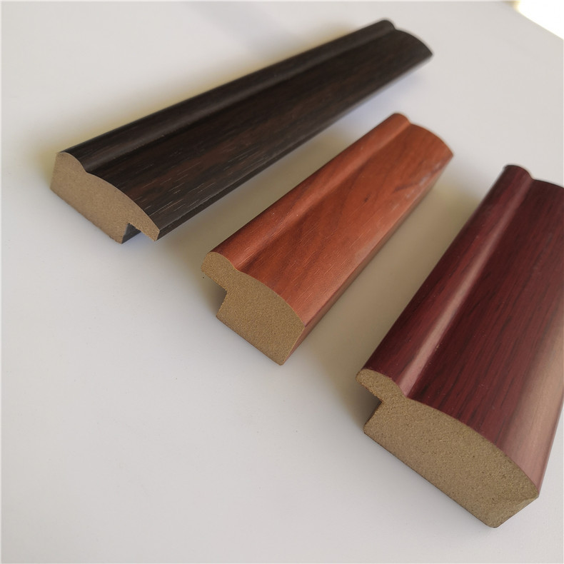 厂家定制窄边无框画框条 l型密度板贴纸pvc相框线条 开槽相框线条