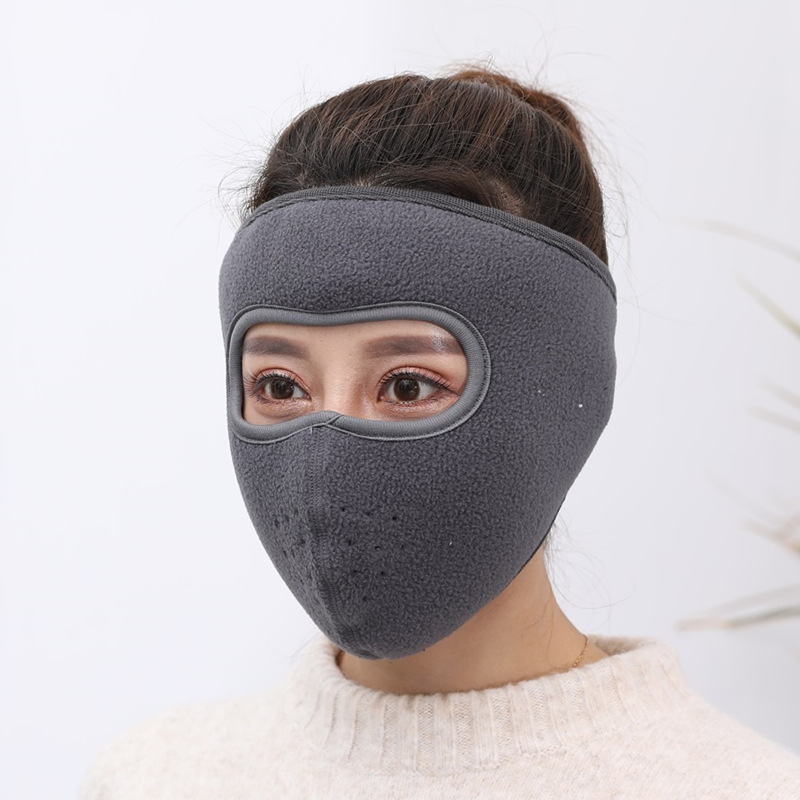 秋冬蒙面口罩防尘面罩优质摇粒绒保暖口罩全包脸蒙面二合一件代发