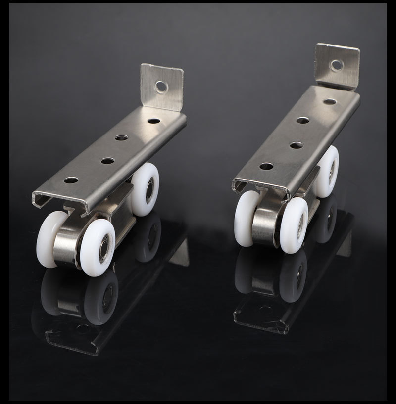 鹿友厂家直销吊轮不锈钢移门滑轮卧室门窗推拉门加厚静音吊轮轨道