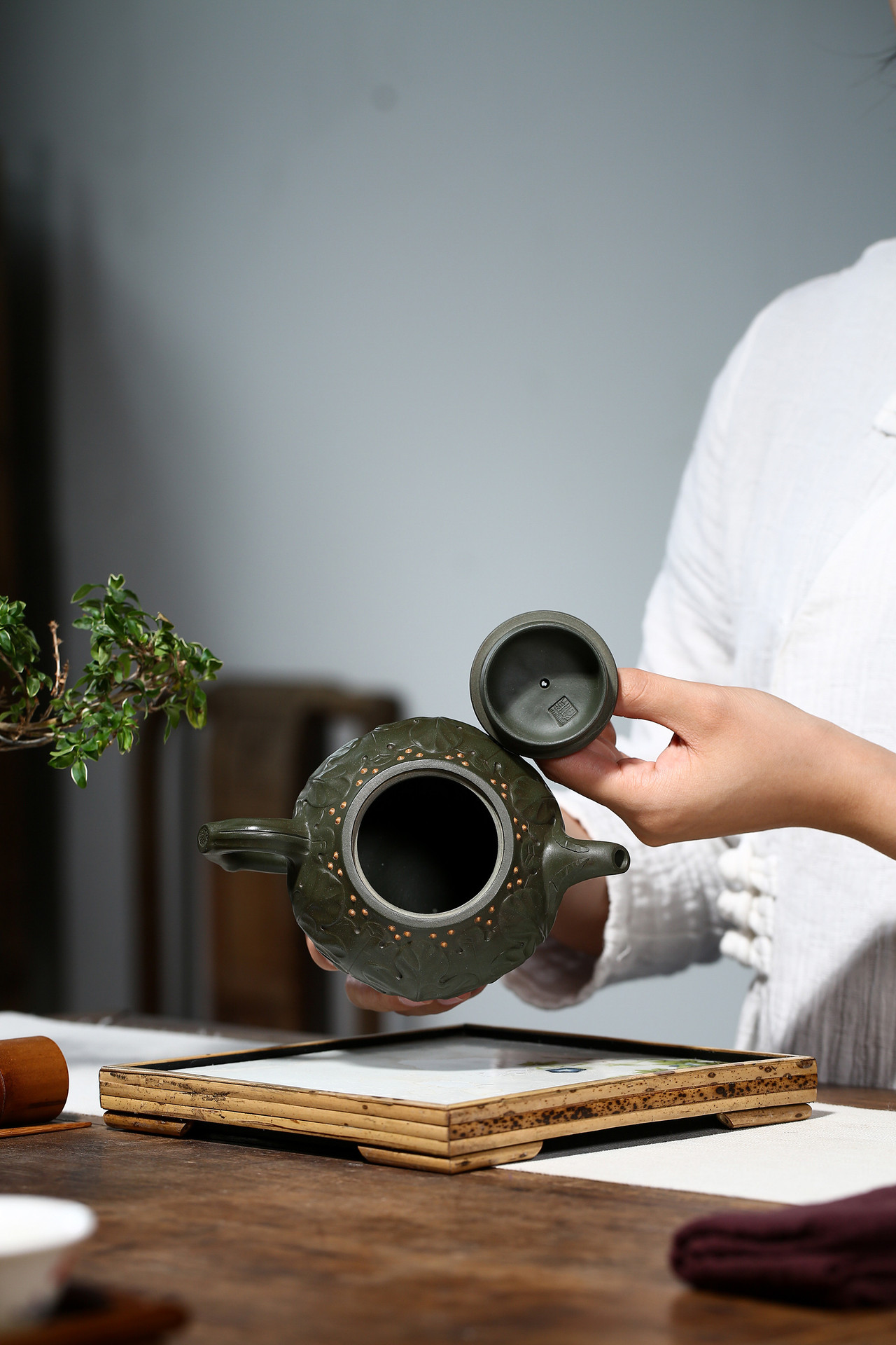 紫砂壶纯手工仿老壶茶壶民国绿泥百财壶功夫茶具茶壶定制批发代理