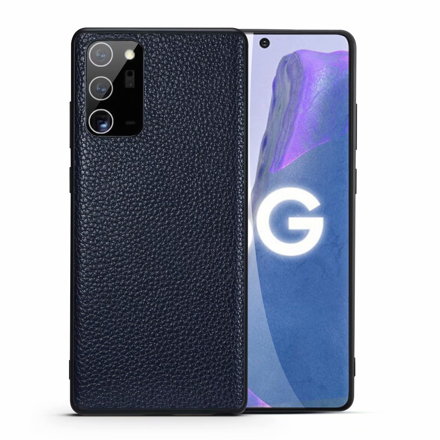 适用三星note20鳄鱼纹防摔手机壳软note20ultra牛皮荔枝纹保护套