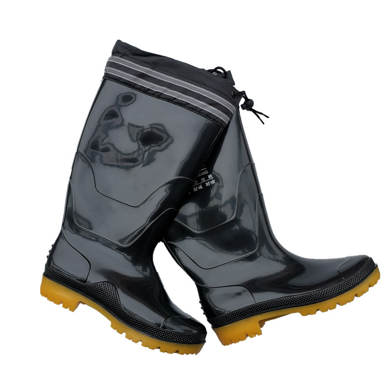 冬季加棉雨靴 防寒防水鞋工地脚部防寒棉靴棉鞋 高帮高筒加绒水鞋