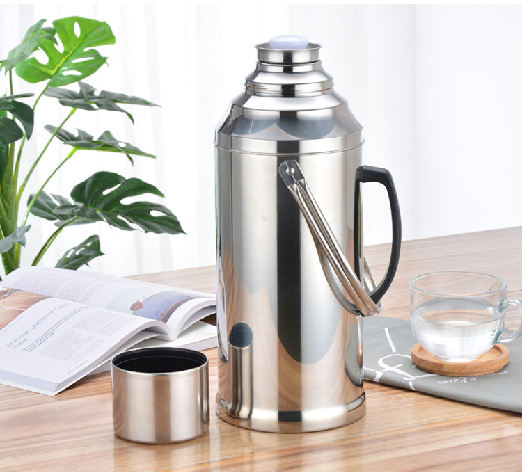 厂家直供玻璃内胆暖水瓶 3.2l大容量家用不锈钢保温热水壶结婚用