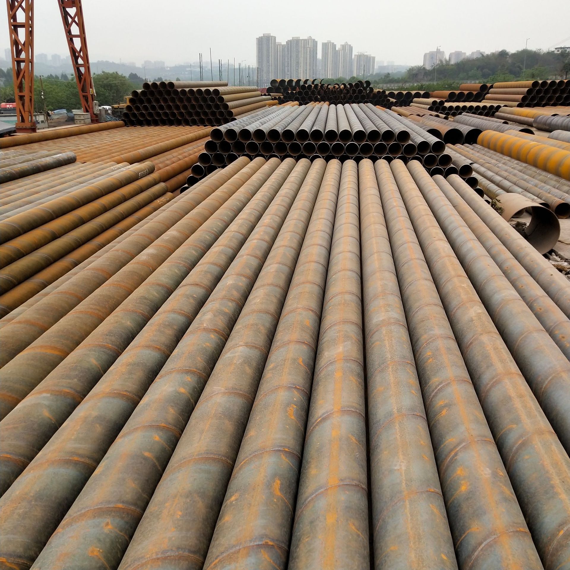 重庆螺旋焊管螺旋钢管防腐钢管3pe钢管大口径直缝钢管