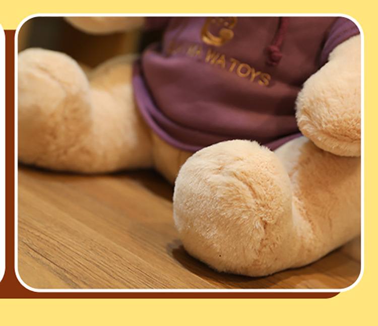 毛绒泰迪熊玩偶卫衣熊公仔睡觉抱抱熊穿衣熊玩具布娃娃男女生礼物