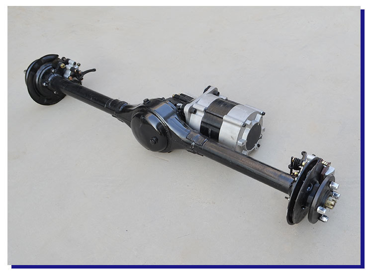 厂家电动四轮车后桥总成 大功率交流电机后桥电动四轮车配件电机
