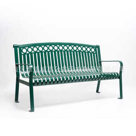 户外铁艺公园长椅休闲双人靠背座椅街道小区休息椅